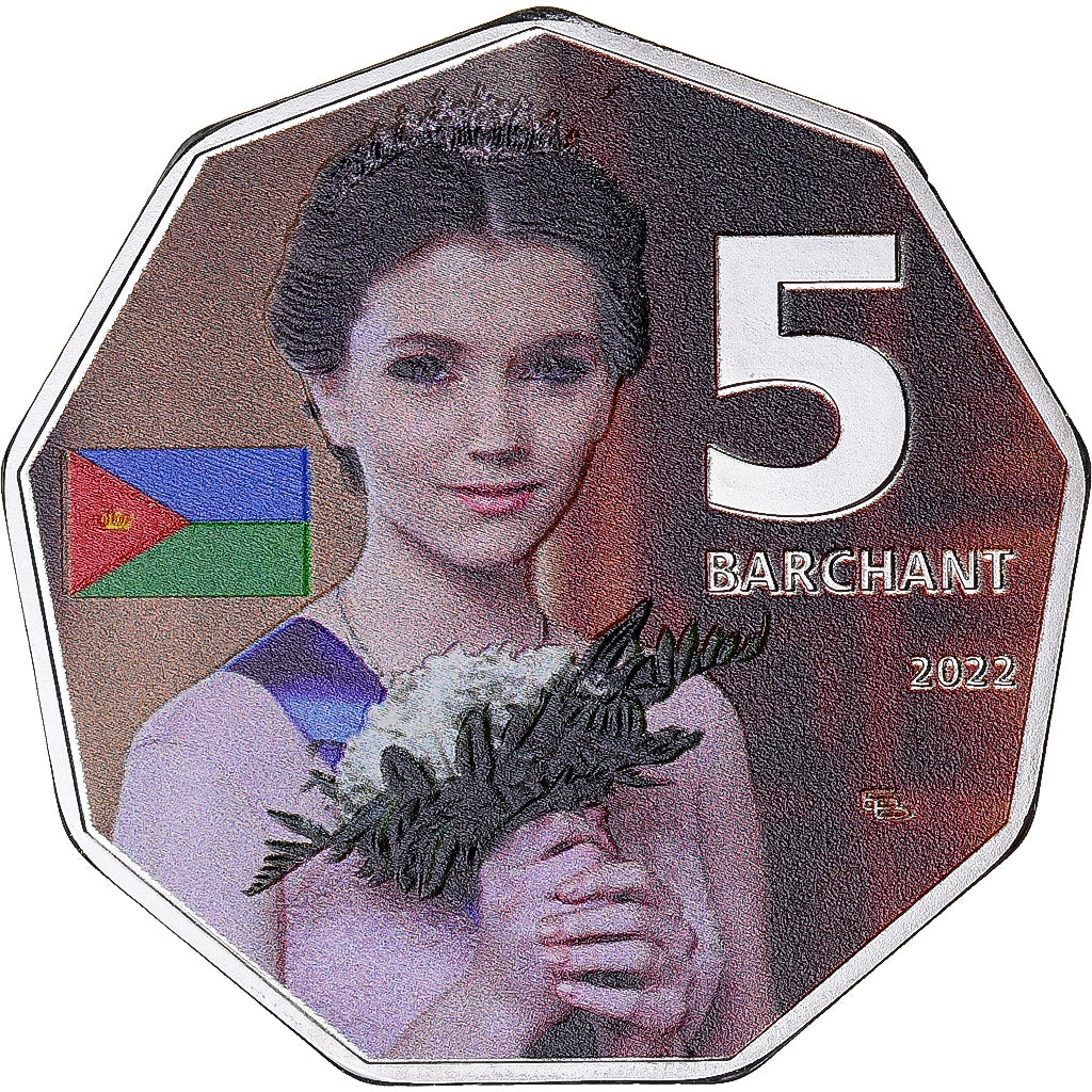 Coin, Morocco, 5 barchant, 2022, North Barchant.Colorized.BE, MS(65-70)