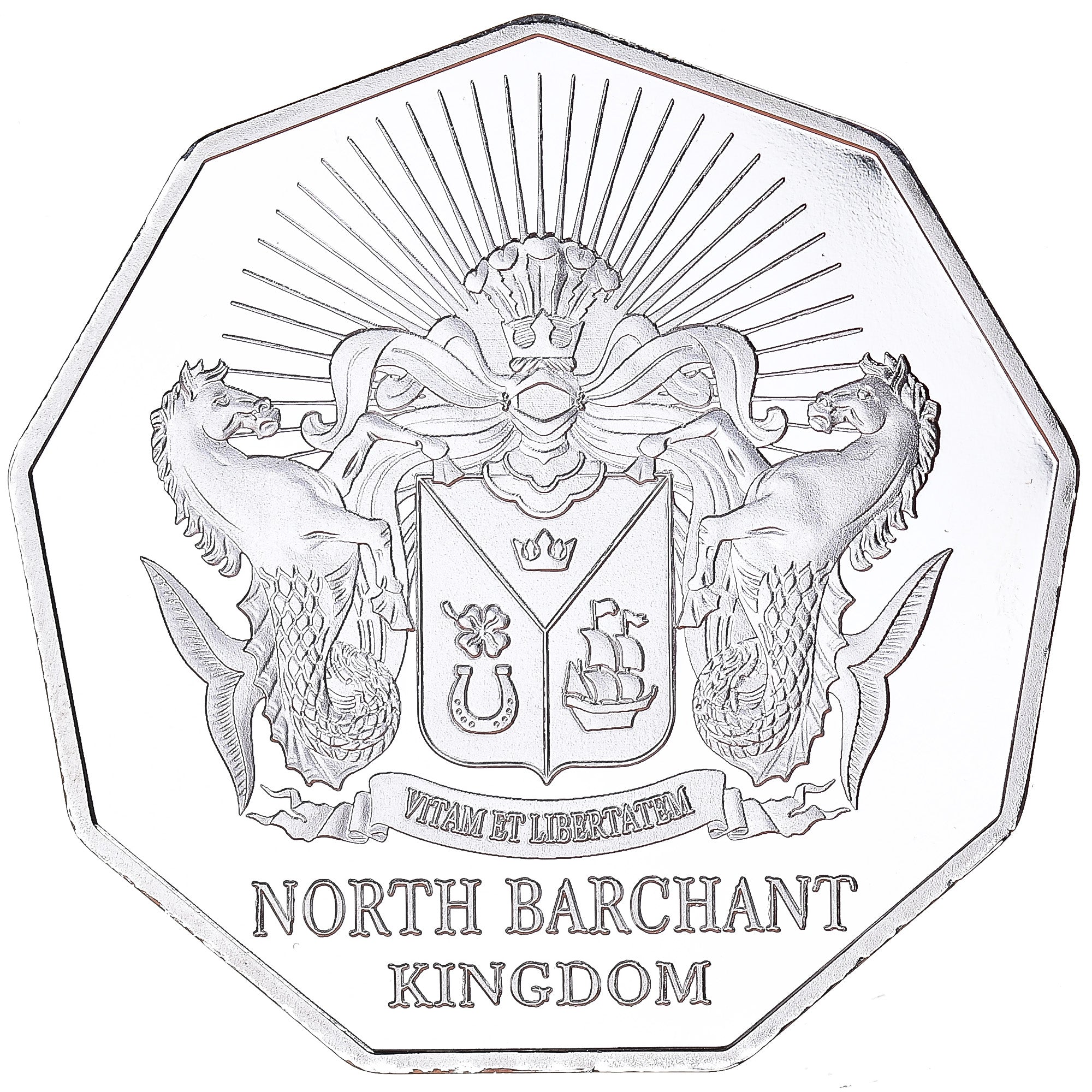 Coin, Morocco, 5 barchant, 2022, North Barchant.Colorized.BE, MS(65-70)