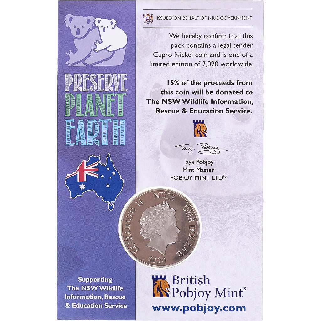 Coin, Niue, Dollar, 2020, Pobjoy Mint, Australian Koala, MS(65-70)