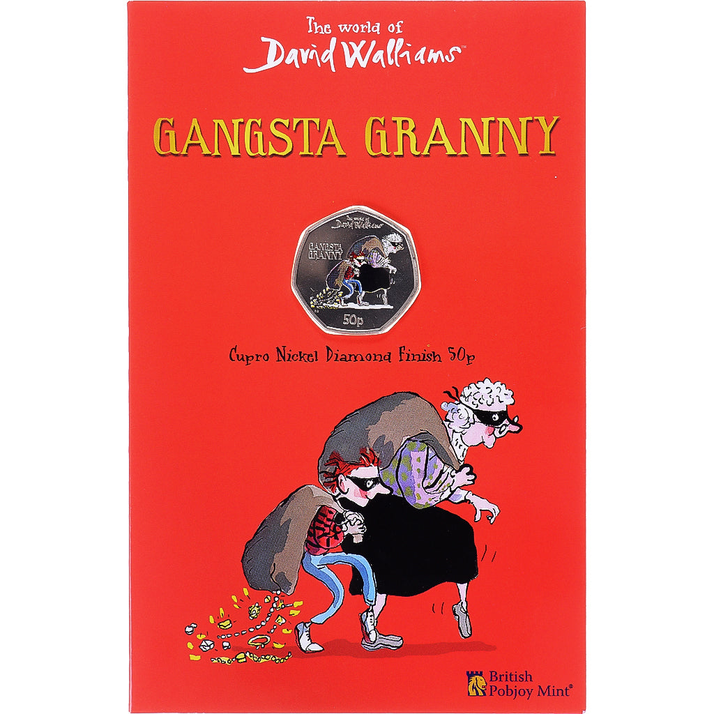 Monnaie, Gibraltar, 50 Pence, 2022, Pobjoy Mint, Gangsta Granny.Colorized  BU