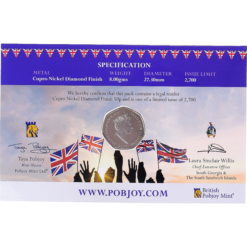 Coin, South Georgia and the South Sandwich Islands, 50 Pence, 2022, Pobjoy Mint
