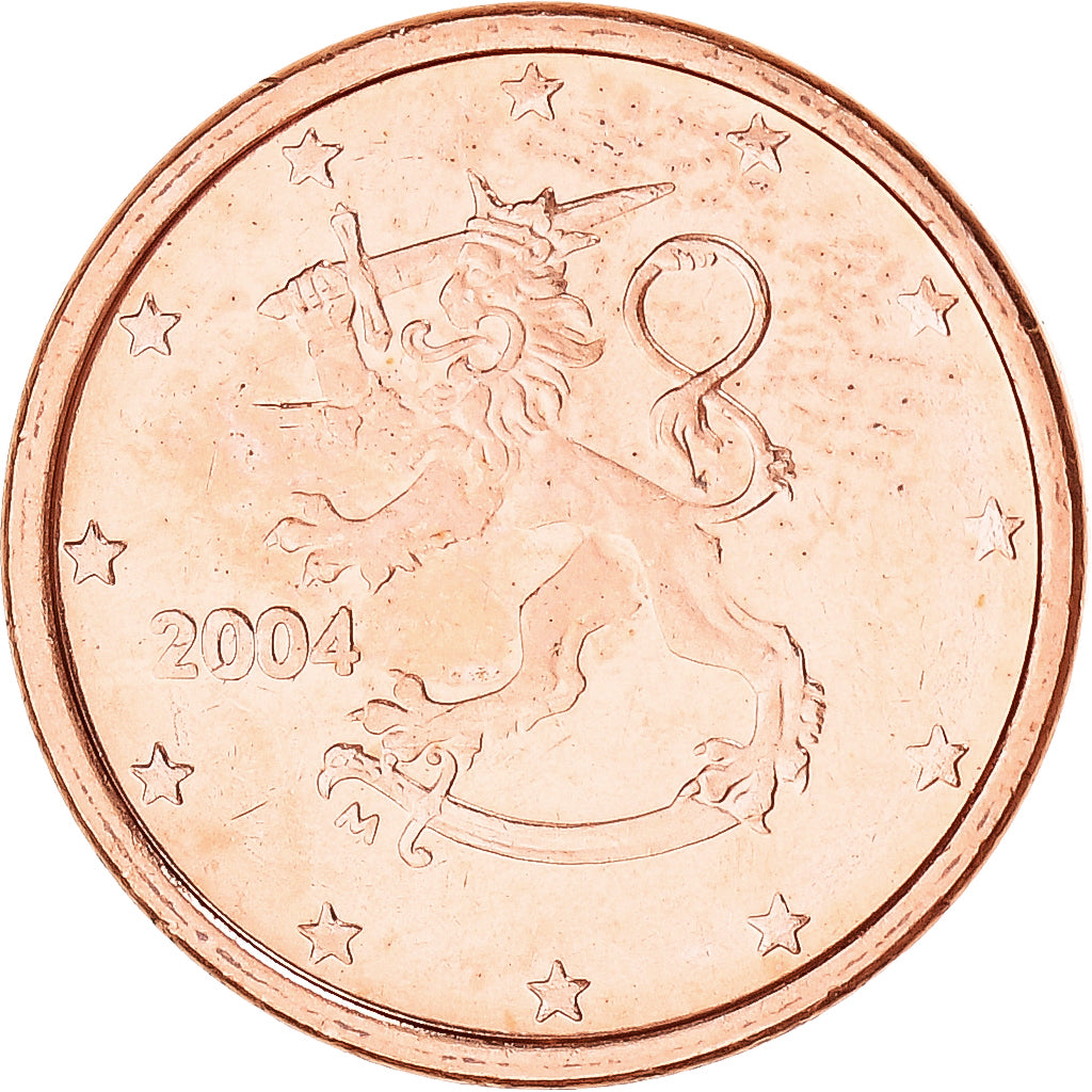 Finlândia, Euro Cent, 2004, Vantaa, MS(65-70), Aço Cromado a Cobre, KM:98