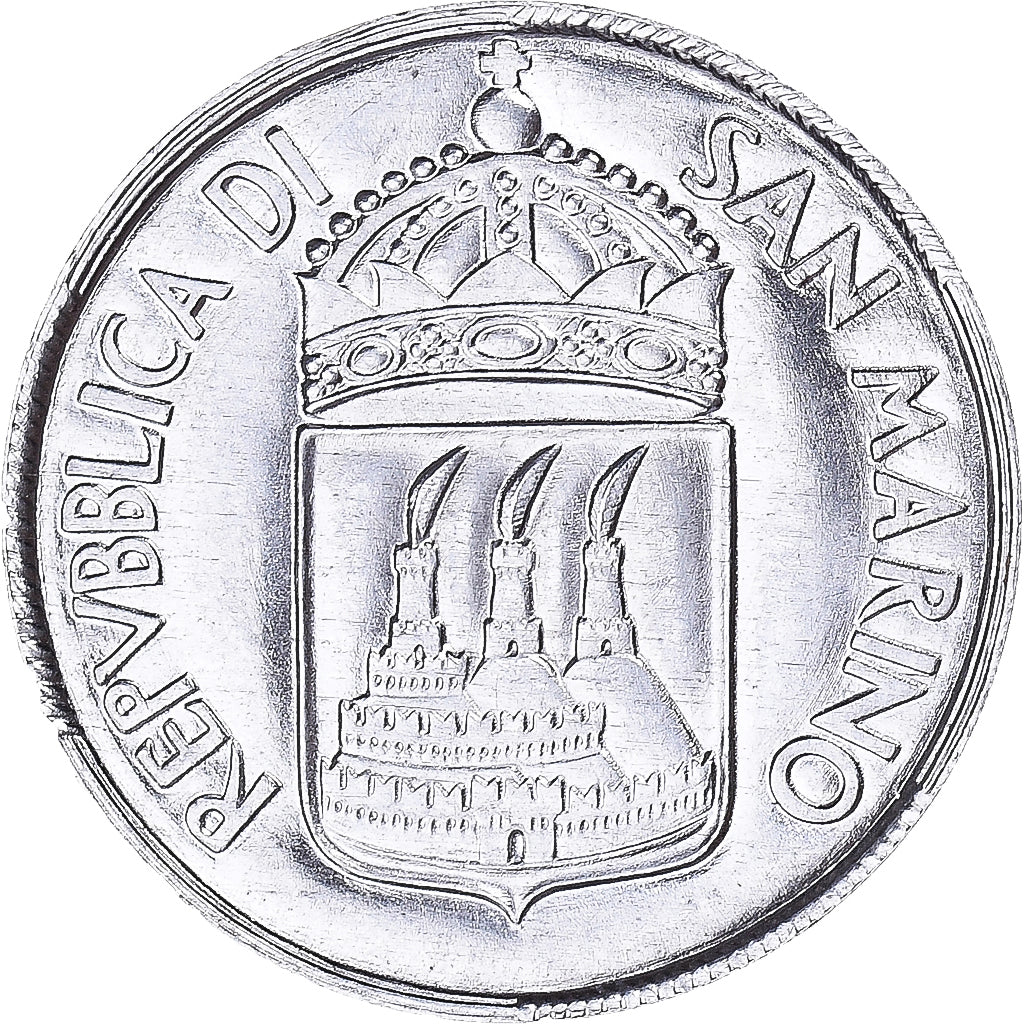 Moneta, San Marino, 5 Lire, 1973, Rome, FDC, Alluminio, KM:24
