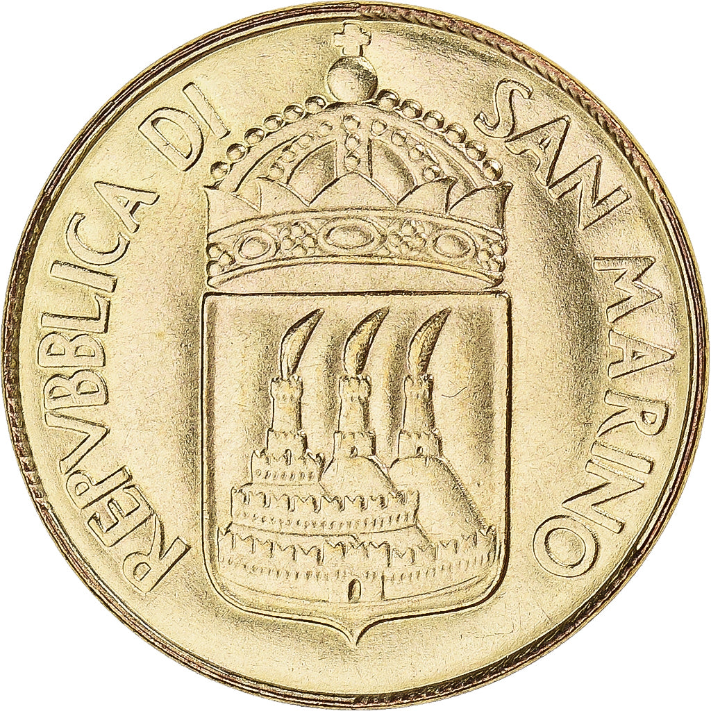Moneta, San Marino, 20 Lire, 1973, MS(65-70), Aluminium-Brąz, KM:26