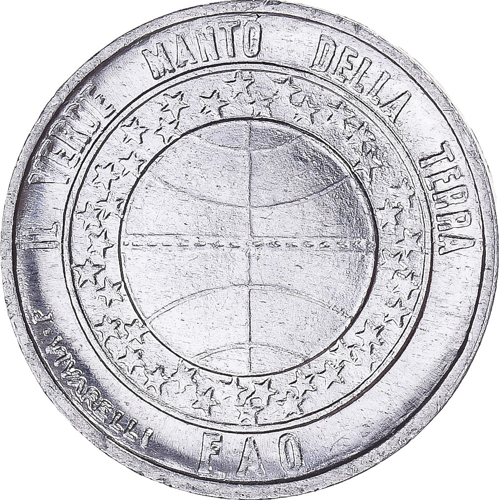 Moeda, San Marino, Lira, 1977, F.A.O., MS(65-70), Alumínio, KM:63