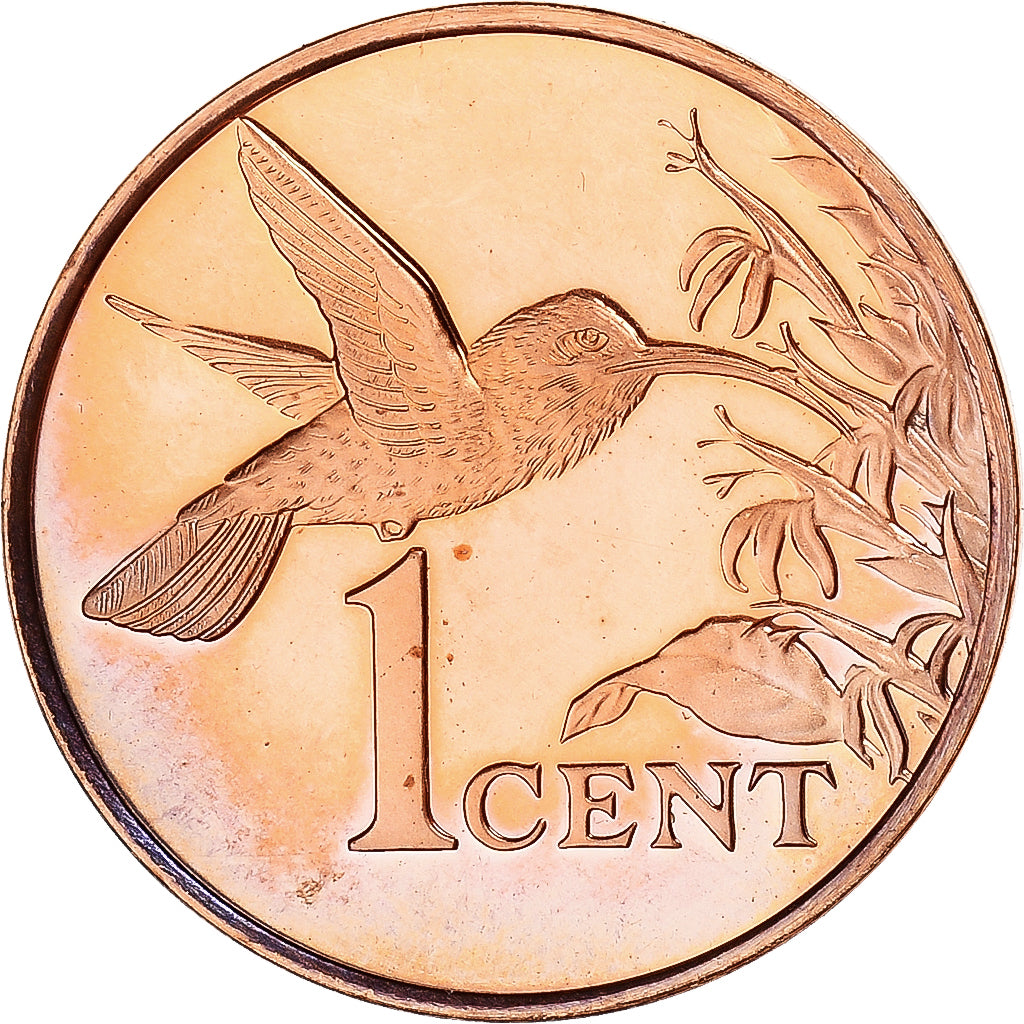 Moneta, TRYNIDAD I TOBAGO, Cent, 1976, BE, MS(65-70), Brązowy, KM:29