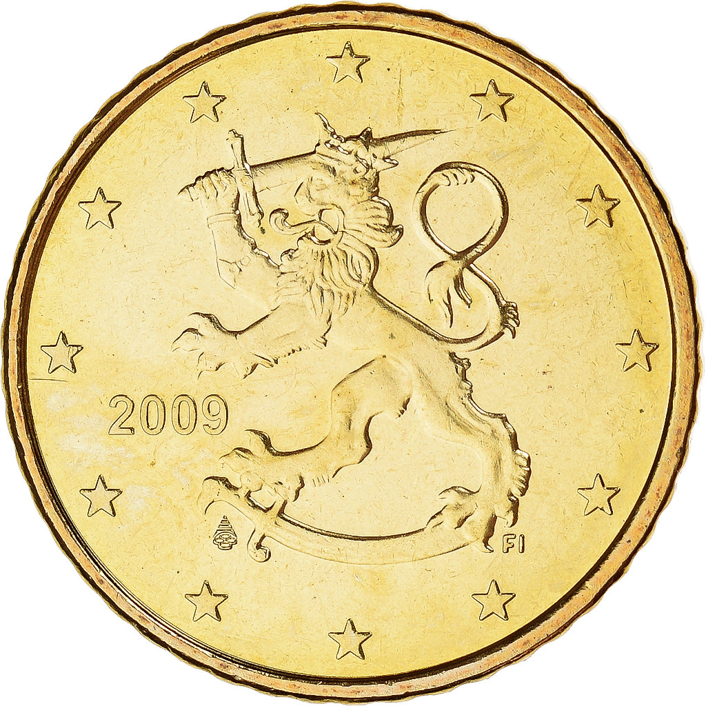 Finlandia, 50 Euro Cent, 2009, Vantaa, FDC, Latón, KM:128