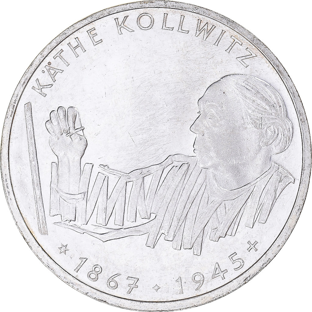 Coin, GERMANY - FEDERAL REPUBLIC, 10 Mark, 1992, Karlsruhe, Germany, EF(40-45)