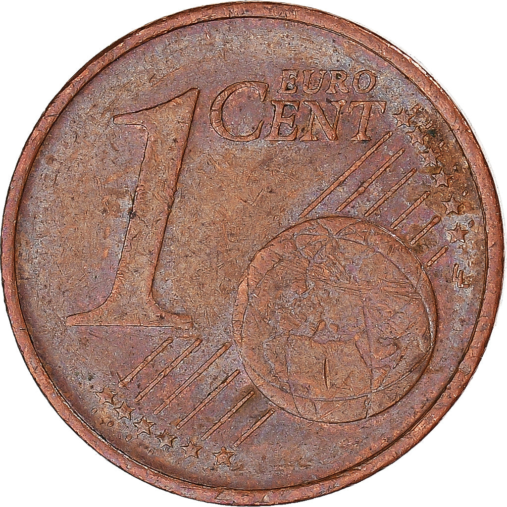 GERMANY - FEDERAL REPUBLIC, Euro Cent, 2002, Stuttgart, EF(40-45), Copper Plated