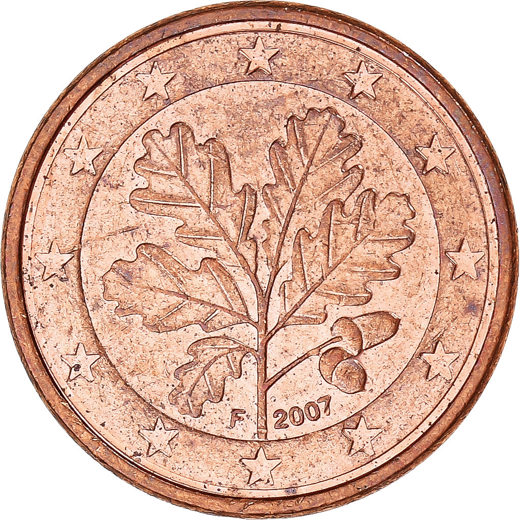 GERMANY - FEDERAL REPUBLIC, Euro Cent, 2007, Stuttgart, EF(40-45), Acier plaqué