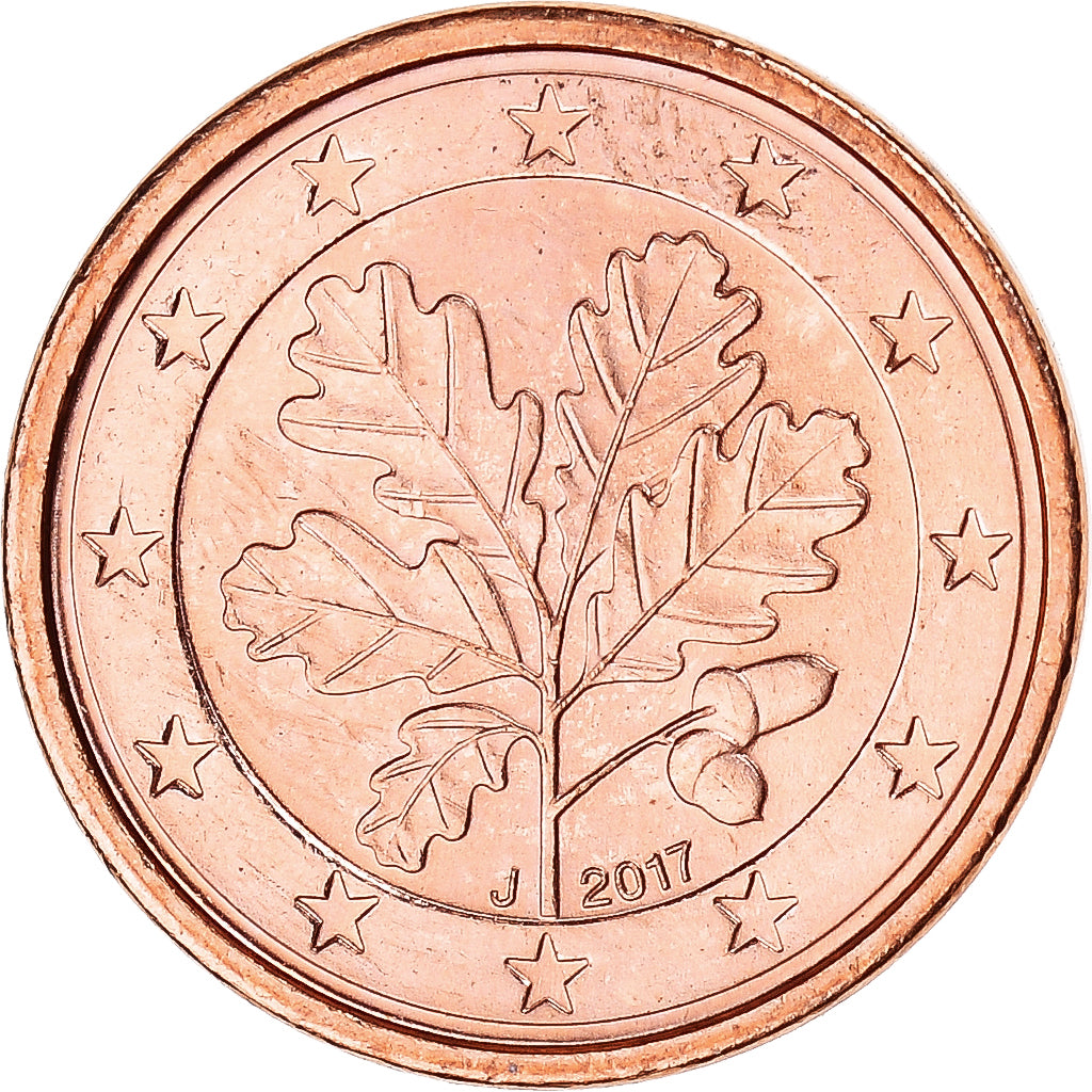 GERMANIA - REPUBBLICA FEDERALE, Euro Cent, 2017, Hamburg, SPL, Acciaio placcato