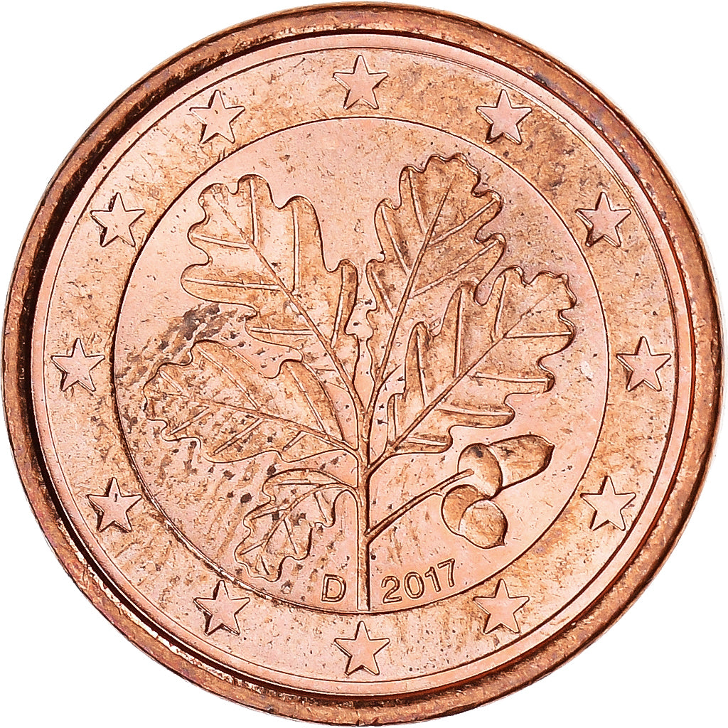 GERMANIA - REPUBBLICA FEDERALE, Euro Cent, 2017, Munich, SPL, Acciaio placcato