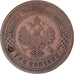 Moeda, Rússia, Nicholas II, 3 Kopeks, 1904, Saint-Petersburg, VF(30-35), Cobre