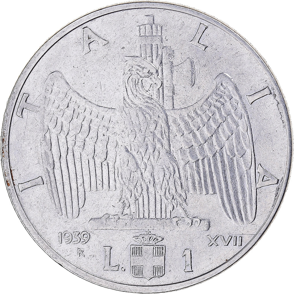 Moeda, Itália, Lira, 1939, Rome, AU(50-53), Acmonital (austénitique), KM:77a