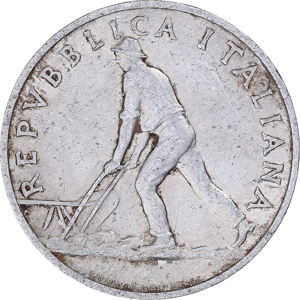 Moneta, Italia, 2 Lire, 1948, Rome, MB, Alluminio, KM:88