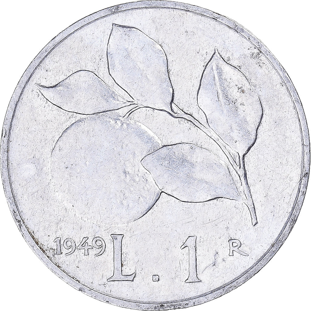 Coin, Italy, Lira, 1949, Rome, VF(30-35), Aluminum, KM:87