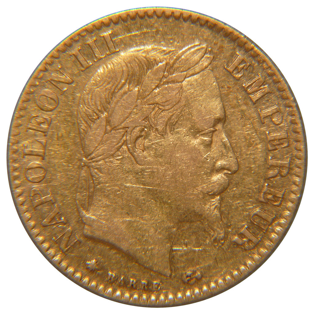 FRANCE, Napoléon III, 10 Francs, 1868, Paris, KM #800.1, EF(40-45), Gold, Gadour