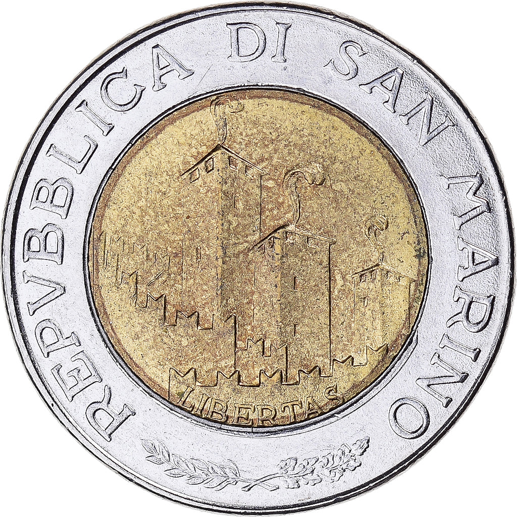 Munten, San Marino, 500 Lire, 1993, ZF, Bi-Metallic, KM:301