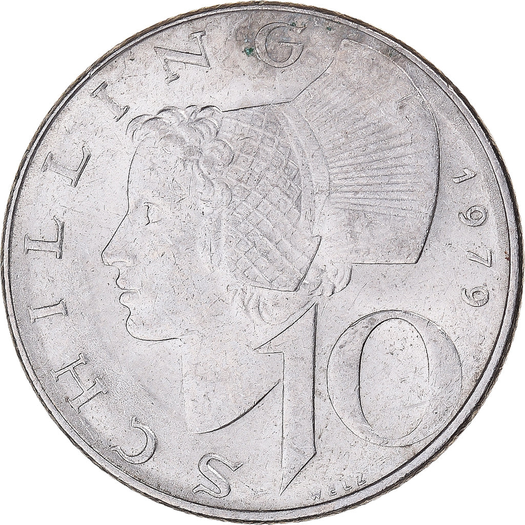 Munten, Oostenrijk, 10 Schilling, 1979, ZF, Copper-Nickel Plated Nickel, KM:2918