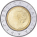 Coin, Italy, 500 Lire, 1993, Rome, AU(55-58), Bi-Metallic, KM:160