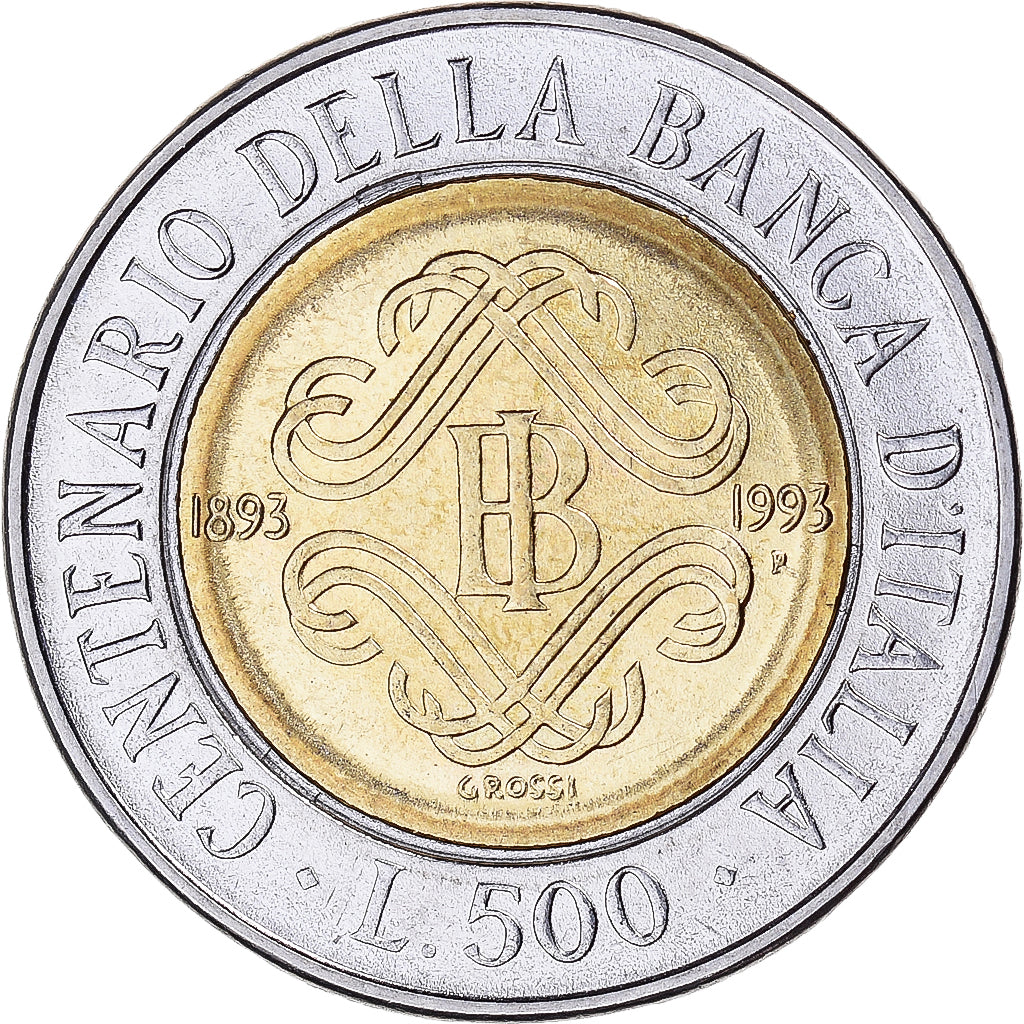 Moneta, Italia, 500 Lire, 1993, Rome, SPL-, Bi-metallico, KM:160