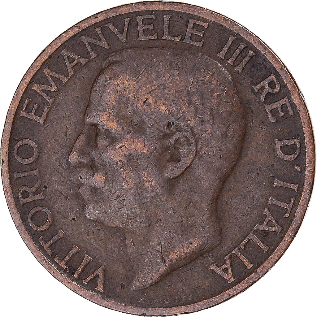 Moneta, Włochy, 10 Centesimi, 1924, EF(40-45), Brązowy, KM:60