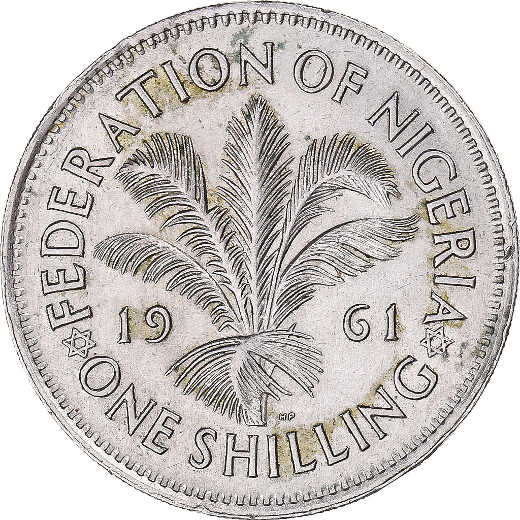 Monnaie, Nigéria, Elizabeth II, Shilling, 1961, TTB, Cupro-nickel, KM:5