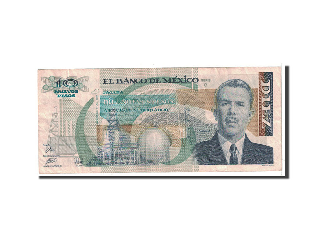 Mexico, 10 Nuevos Pesos, 1992, KM:95, 1992-07-31, EF(40-45)