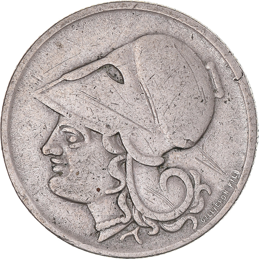 Moeda, Grécia, Drachma, 1926, Vienne, EF(40-45), Cobre-níquel, KM:69