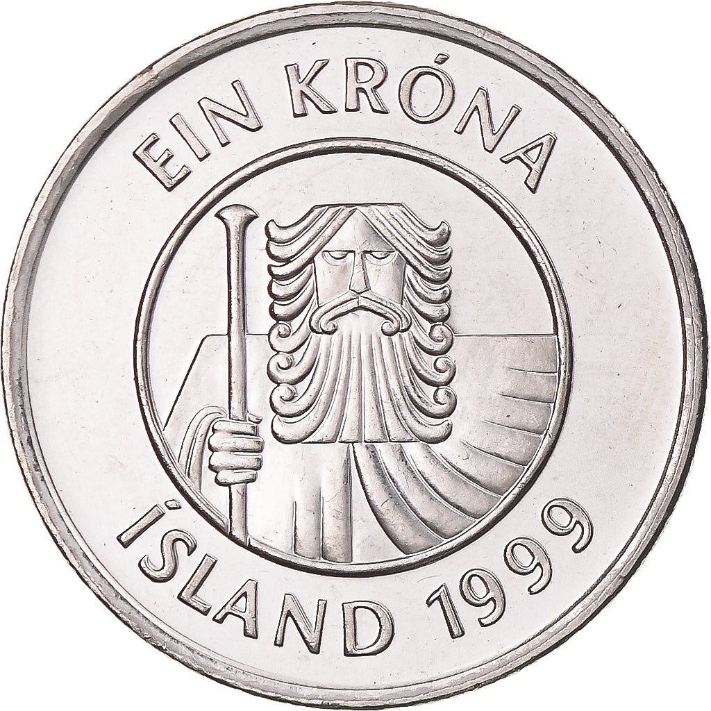 Monnaie, Islande, Krona, 1999, SPL, Acier plaqué nickel, KM:27A