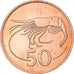 Moneta, Islanda, 50 Aurar, 1986, FDC, Acciaio ricoperto in bronzo, KM:26a
