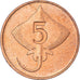 Moneta, Islandia, 5 Aurar, 1981, AU(55-58), Brązowy, KM:24