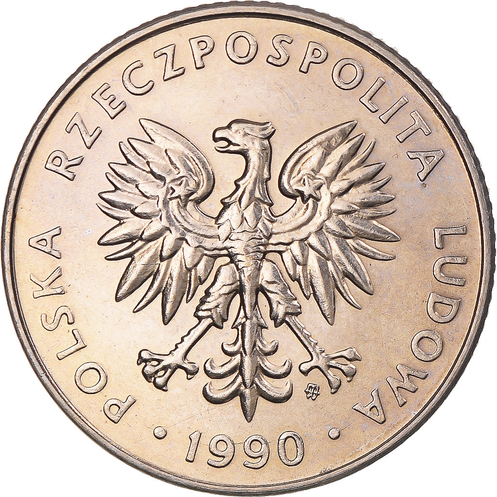 Moneta, Polonia, 20 Zlotych, 1990, Warsaw, SPL, Rame-nichel, KM:153.2
