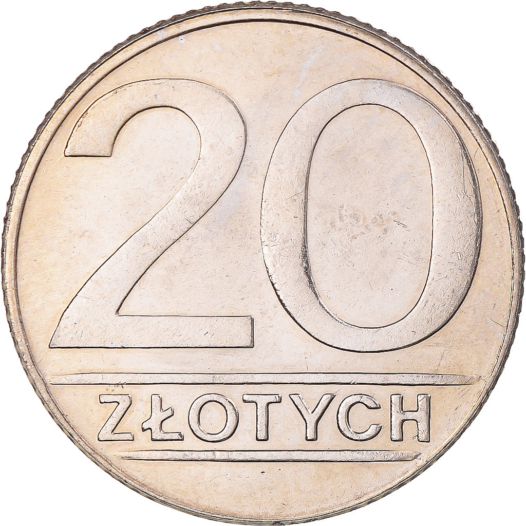 Moneta, Polonia, 20 Zlotych, 1990, Warsaw, SPL, Rame-nichel, KM:153.2
