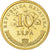 Moneta, Chorwacja, 10 Lipa, 1999, AU(55-58), Mosiądz platerowany stalą, KM:6