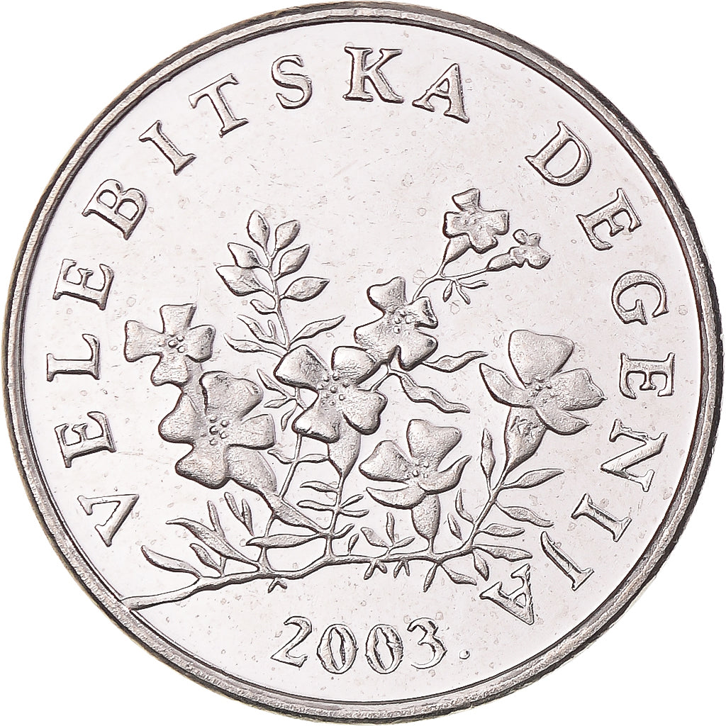 Coin, Croatia, 50 Lipa, 2003, MS(63), Nickel plated steel, KM:8