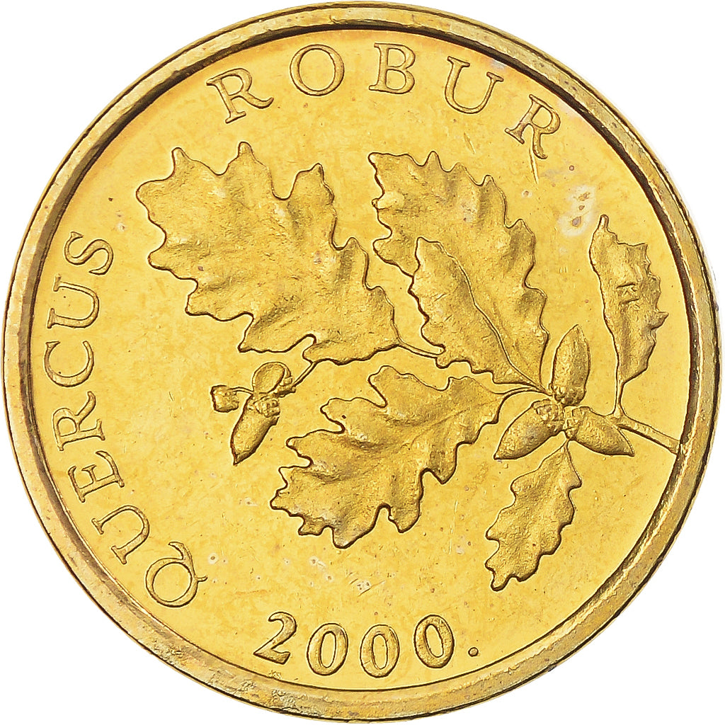 Coin, Croatia, 5 Lipa, 2000, MS(65-70), Brass plated steel, KM:15