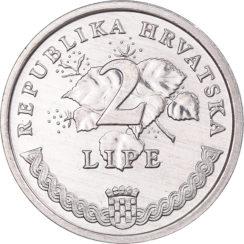 Coin, Croatia, 2 Lipe, 2002, BE, MS(65-70), Aluminum, KM:14
