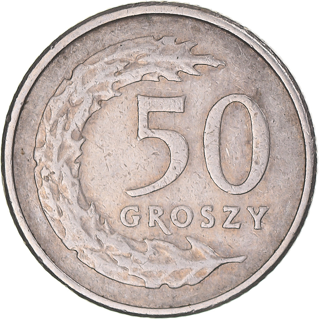 Moneta, Polonia, 50 Groszy, 1992, Warsaw, BB, Rame-nichel, KM:281