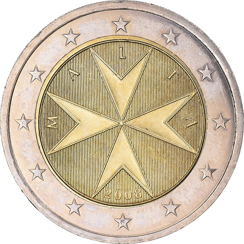 Malta, 2 Euro, 2008, Paris, MS(65-70), Bi-Metallic, KM:132