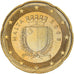 Malta, 20 Euro Cent, 2008, Paris, gold-plated coin, SC, Latón, KM:129