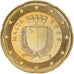 Malta, 20 Euro Cent, 2008, Paris, gold-plated coin, UNC-, Tin, KM:129
