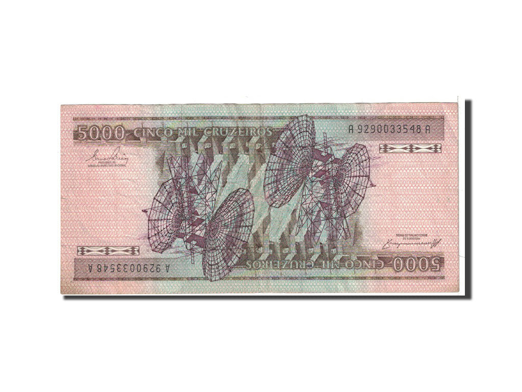 Brazil, 5000 Cruzeiros, 1983, KM:202b, VF(20-25)