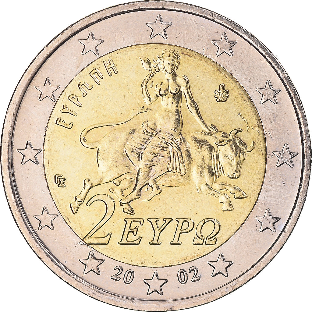 Greece, 2 Euro, 2002, Athens, MS(65-70), Bi-Metallic, KM:188