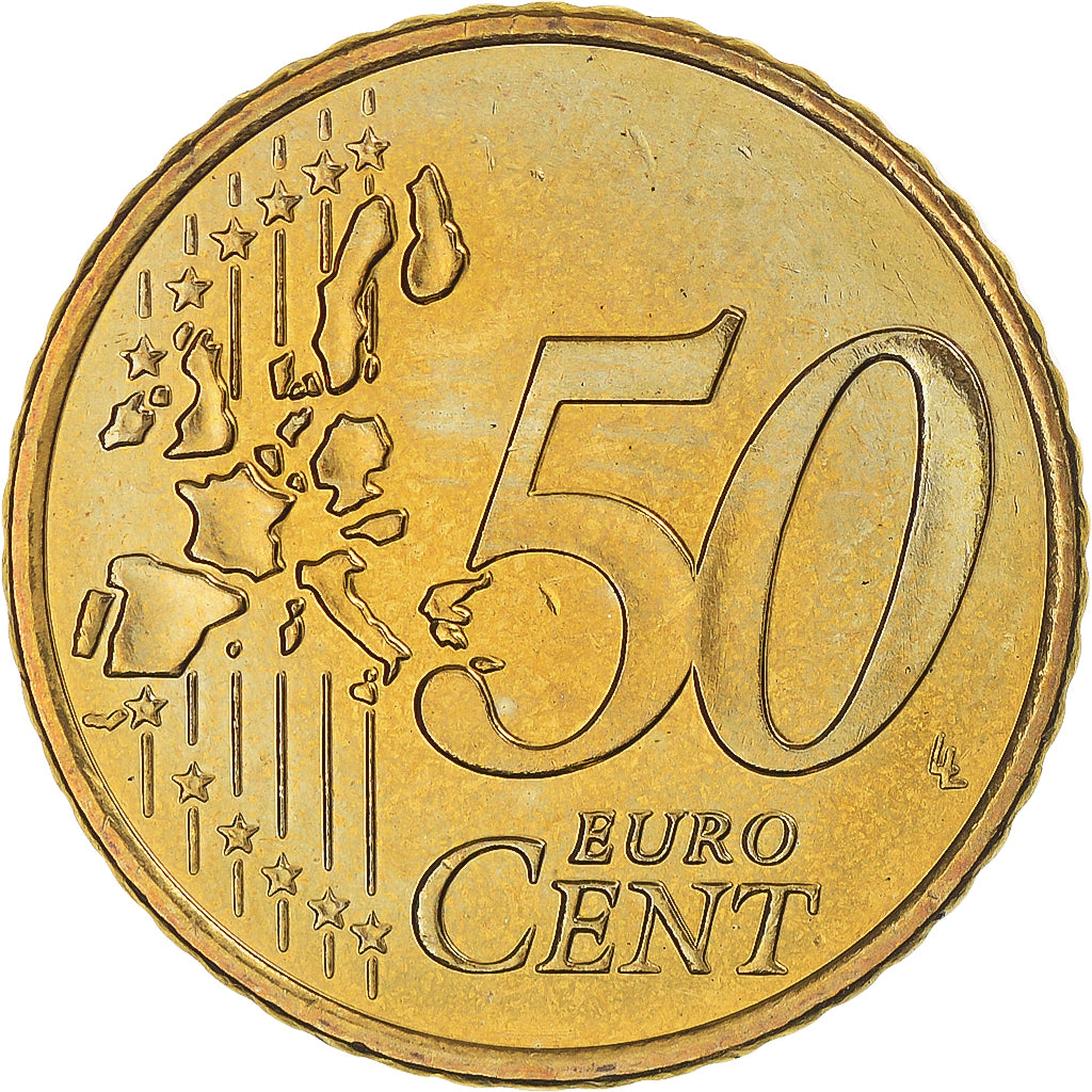 Griekenland, 50 Euro Cent, 2004, Athens, FDC, Tin, KM:186