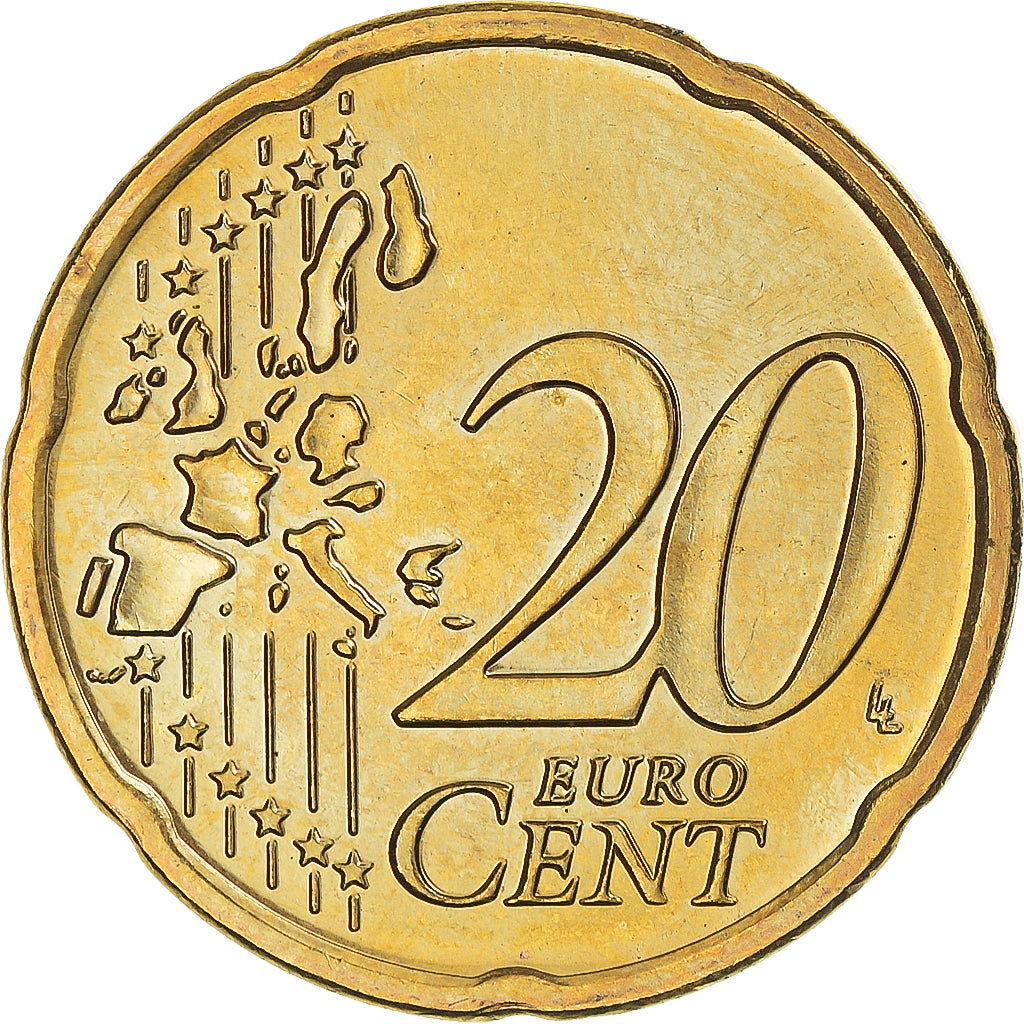 Griekenland, 20 Euro Cent, 2004, Athens, FDC, Tin, KM:185