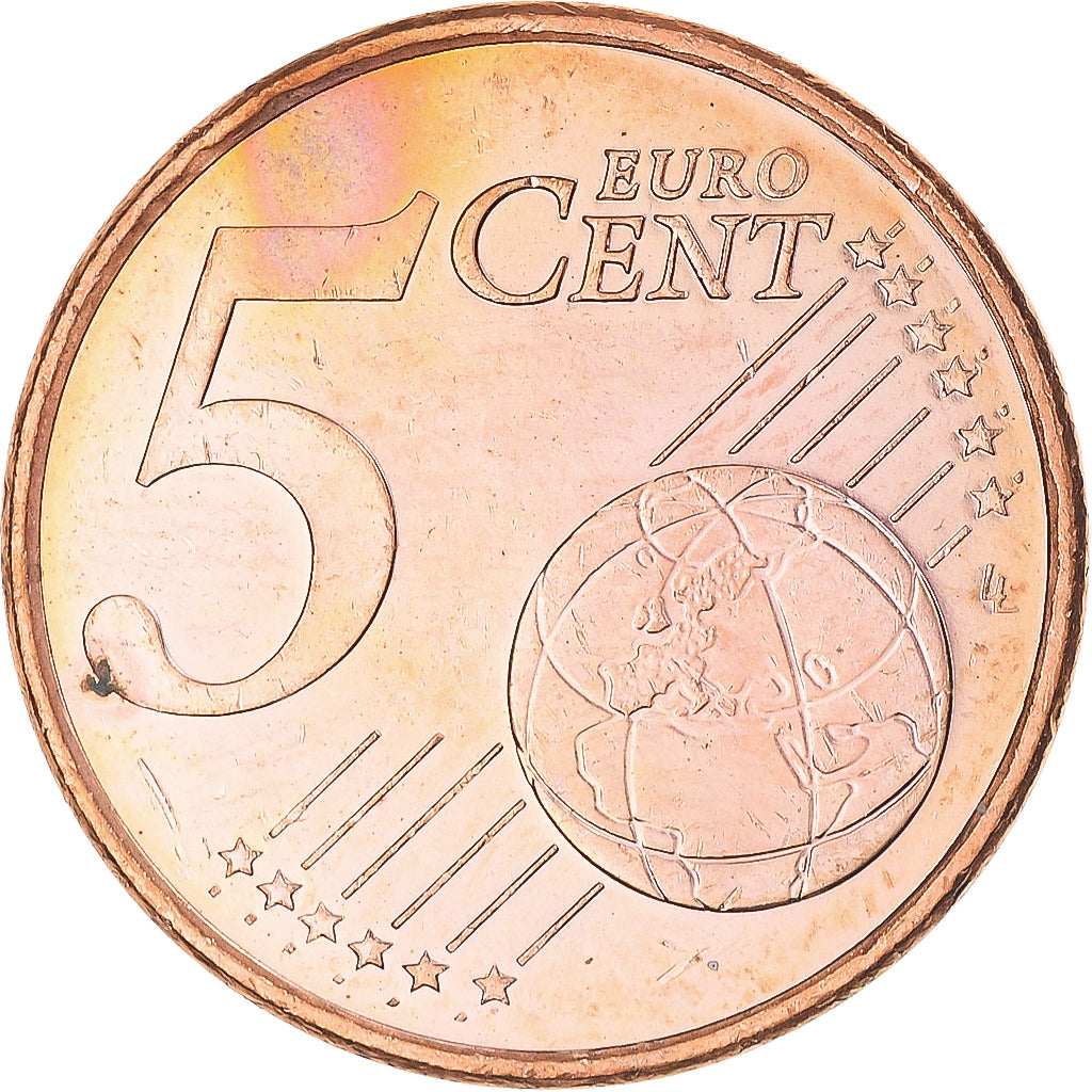 Griechenland, 5 Euro Cent, 2002, Athens, SS, Copper Plated Steel, KM:183