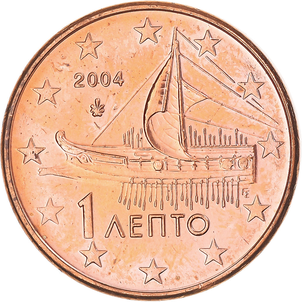Greece, Euro Cent, 2004, Athens, MS(65-70), Copper Plated Steel, KM:181