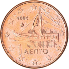Greece, Euro Cent, 2004, Athens, MS(65-70), Copper Plated Steel, KM:181
