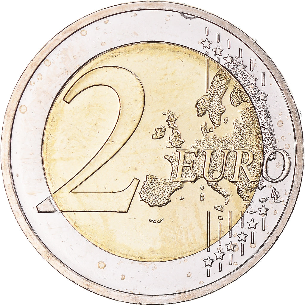Germany, 2 Euro, 25 years, 2015, Colourized, MS(63), Bi-Metallic